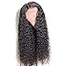 ORIGINAL QUEEN 150% Density Lace Front Wigs Human Hair Kinky Curly Wigs with Pre Plucked 4X4 Lace Closure Wigs Deep Curly Closure Wigs Human Hair Wigs For Black Women Natural Color 16Inch