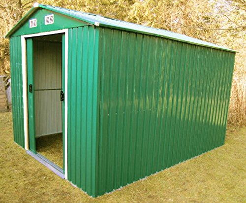 Gartenhaus Geräteschuppen 5,3m² aus verzinktem Stahlblech Metall grün von AS-S – Bild 6