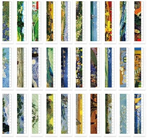RIANCY 30 Pack Van Gogh Style Bookmarks Educational and Learning Purpose for Women Men Girls Kids (Van Gogh,)