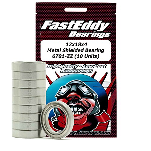 12x18x4 Metal Shielded Bearing 6701-ZZ (10 Units)