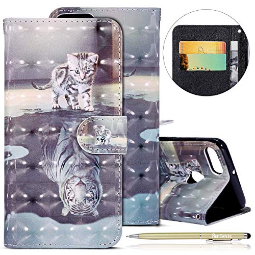 image for Herbests Compatible with Huawei Y9 2018 Wallet Case Cover Luxury 3D De