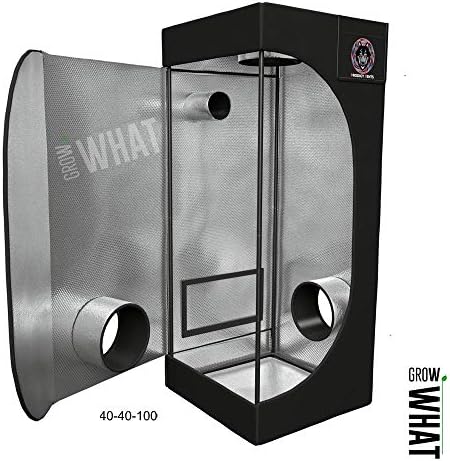 Prodigy Hydroponics Indoor Grow Tent Bud Room 40x40x100cm Plant Grow Box Fan Diamond Mylar Black