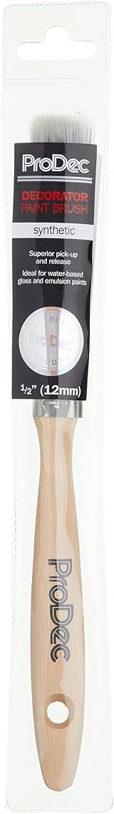 ProDec 0.5 inch Decorator Synthetic Paint Brush 12mm for Emulsion Gloss Satin view 2