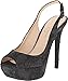 Jessica Simpson Women's Tacey (8, Black Glitter Lace)
