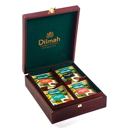 Dilmah Luxury Wooden Tea Presenter Tea Chest Gourmet 6 slot tea