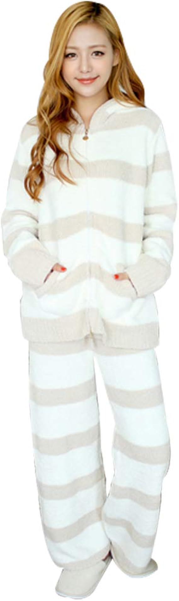 Amazon Luanna Jena ルームウェア レディース もこもこ ボーダー柄