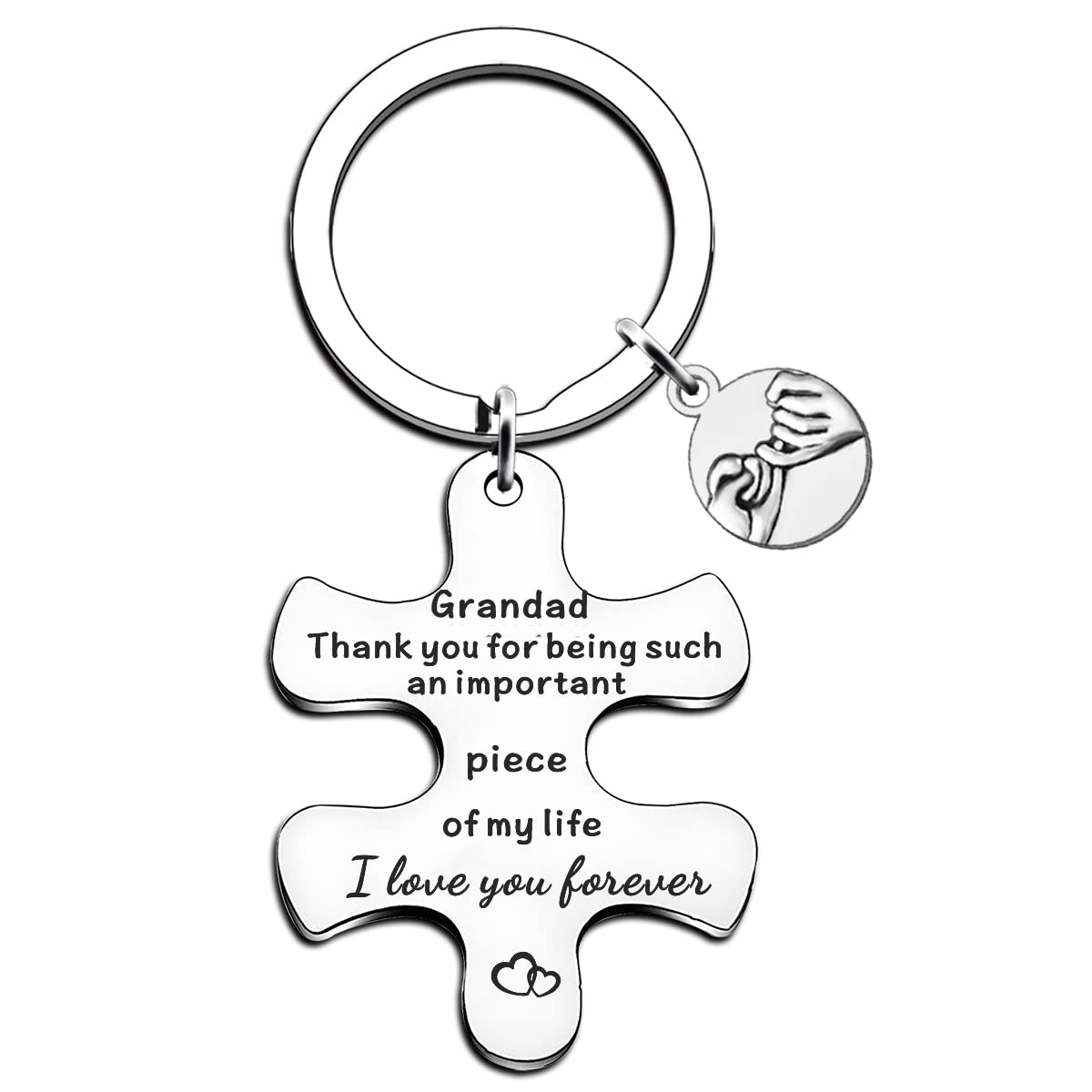 JETTOP Grandad Gifts -Grandad Gifts from Grandchildren for Birthday Christmas Fathers Day Present Piece Keyring