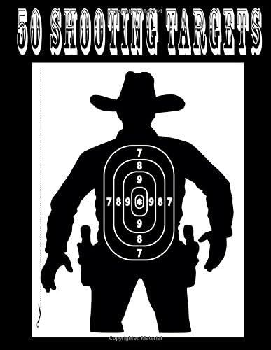 50 Shooting Targets 8.5" x 11" - Silhouette, Target or Bullseye: Great for all Firearms, Rifles, Pistols, AirSoft, BB, Archery & Pellet Guns