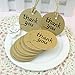 300PCS Thank You Wedding Brown Kraft Paper Tag Bonbonniere Favor Gift Tags With Jute Twines
