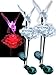 Brilliant & Mo Stunning 2 Solar Rose Lights with 2 Solar Hummingbird Lights Garden Stakes for Home Patio Deck Lawn Yard Decor