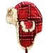 City Hunter W680 Wool Premium Solid Trapper Hats Multi Colors (Plaid Red)
