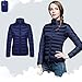 Women's Lightweight Packable Down Puffer Coat Fall and Winter Stylish Jacket Navy US Medium(Asian 2XL)