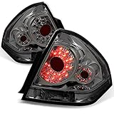 For 2006-2013 Chevy Impala Sedan Smoke Smoked LED Rear Tail Lights Brake Lamps Replacement Left + Right Pair Set