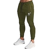 Wangdo Men's Joggers Sweatpants Gym Training Workout Pants Slim Fit with Zipper Pockets
