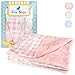 JOIE BEAN Fleece Baby Blanket for Girls | Soft and Fuzzy Minky Baby Blanket for Infant, Newborn | Warm Crib Blanket with Teddy Bear Pattern | Blanket for Baby Girl (Pink)