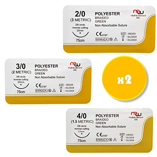 4 Sutures+Thread+Needle+Mixed+Pack