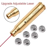 Gogoku Bore Sight for .223 5.56mm Cartridge Hunting Adjustable Red Laser Boresighter with 2 Sets of Batteries