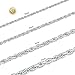 KissYan 2MM-5MM Twist Rope Chain Stainless Steel Necklace For Men Women, 16-36 Inches