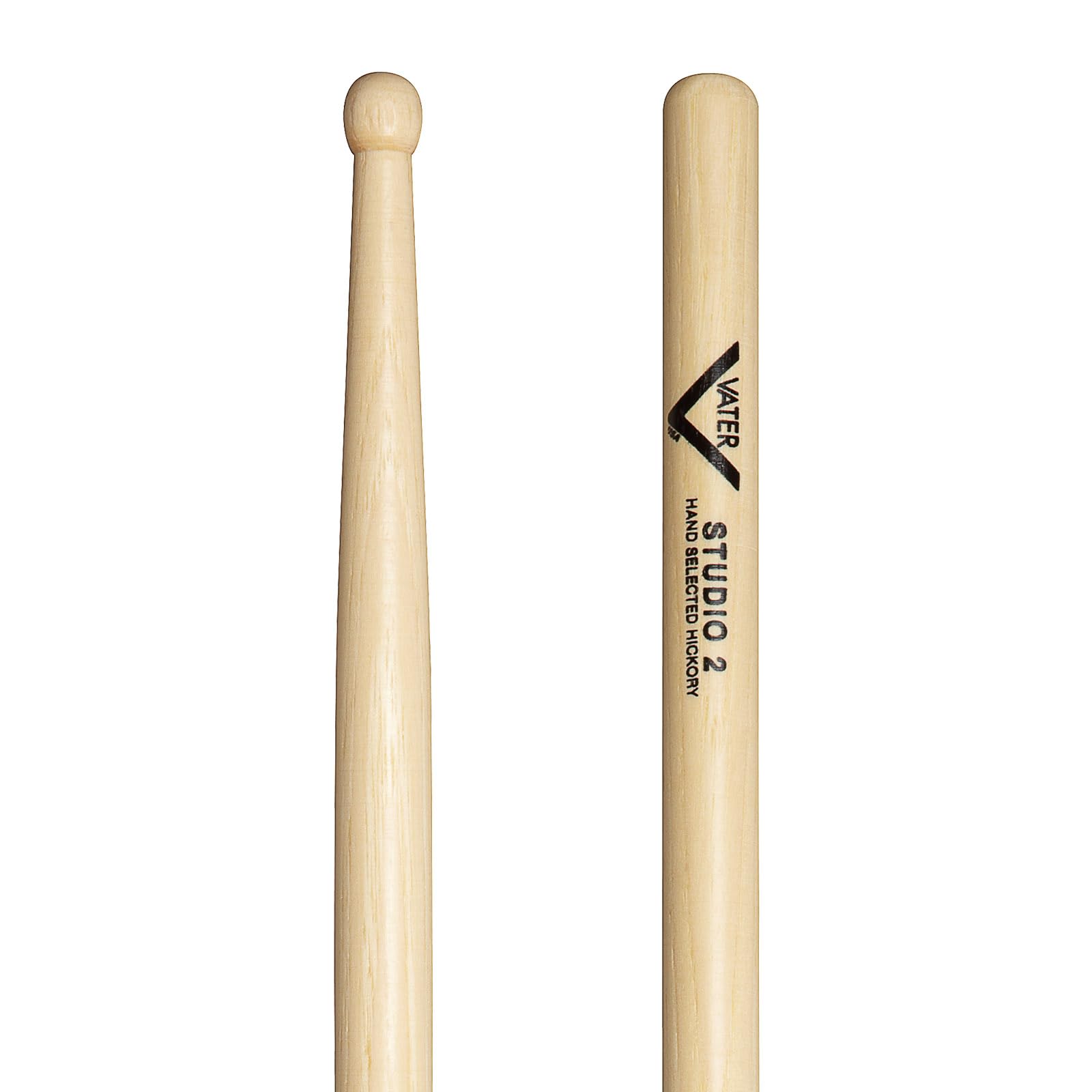 Vater - Studio 2 (Wood Tip) American Hickory Drumsticks - VHS2W