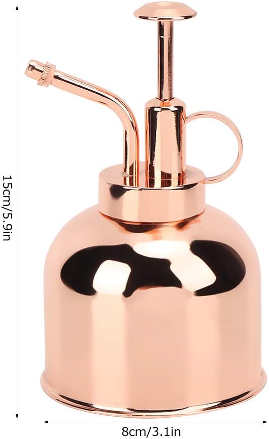 Ymiko Plant Mister Spray Bottle, Stainless Steel Plant Spray Bottle Mini Garden Watering for Outdoor Indoor Bonsai Succulents Rose Gold - Image 3