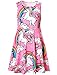 Sleeveless Unicorn Dresses for Little Girls Casual Summer Sun Dresses 7 16 Red