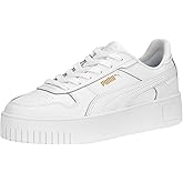 PUMA Women's CARINA STREET Sneaker, PUMA White-PUMA White-PUMA Gold, 10