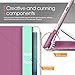 iPad Air 2 Case, Apple iPad Air 2 Case, rooCASE Origami Ultra Slim Fit Thin Lightweight Shell PU Leather Folio Case with Auto Sleep Wake Smart Cover, Orchid / Mint (will NOT fit New iPad 2017)