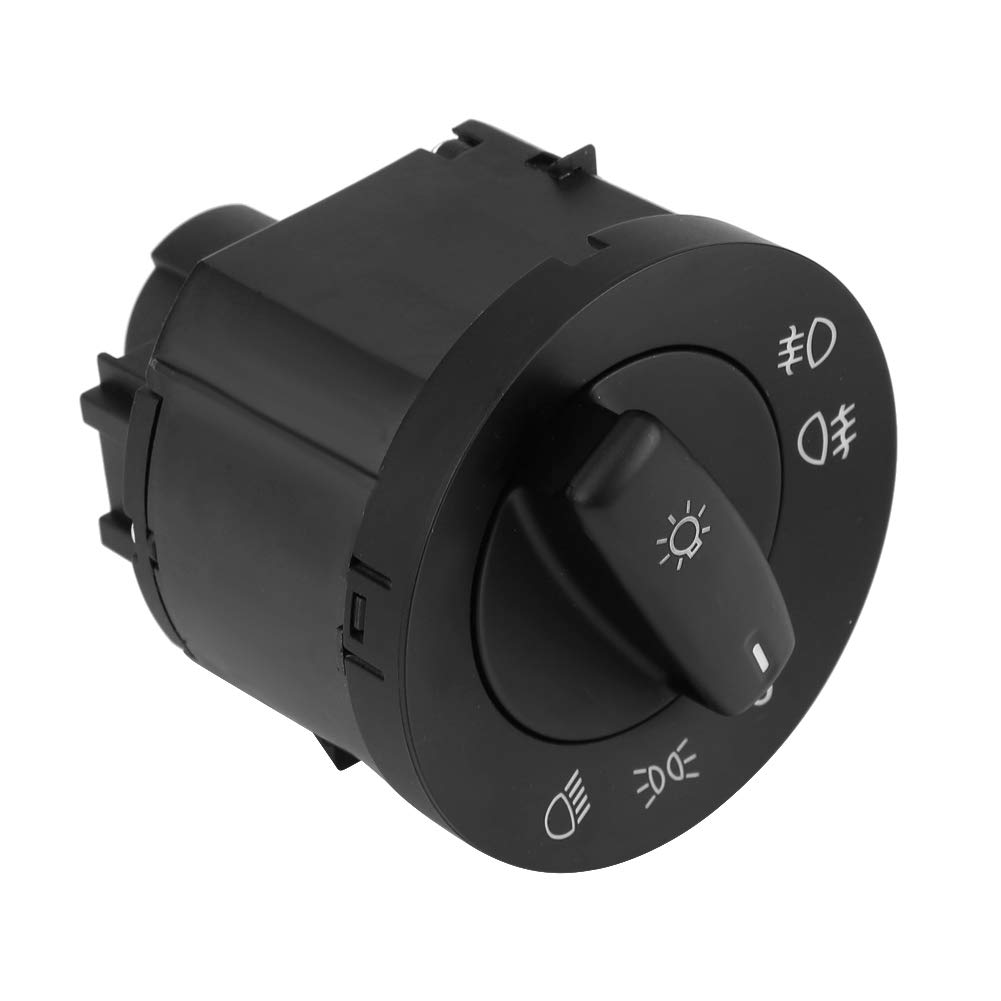 Car Headlight Switch Control, Black Car Headlamp Fog Light Integrated Switch Button for V W f MK 5 6 Jett a MK3 Passa t, 1K0941431Q headlight switch