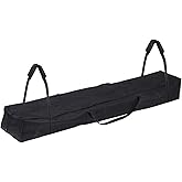 Klmnop 83" L x 12" W Tent Pole Bag for Party Tent, Heavy Duty 800D Oxford Tent Poles Long Storage Bag with Padded Handles, Double Zipper Portable Case for for Tents Poles, Top Covers(Black)