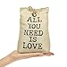 Juvale Doorstop Decorative - All You Need is Love 2.2-Pound Heavy Novelty Floor Door Stopper, Natural
