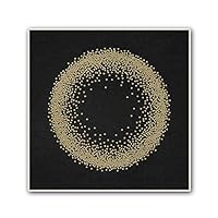 Framed Canvas Wall Art Abstract Circle Canvas Prints Home Artwork Decoration for Living Room,Bedroom - 16x16 inches