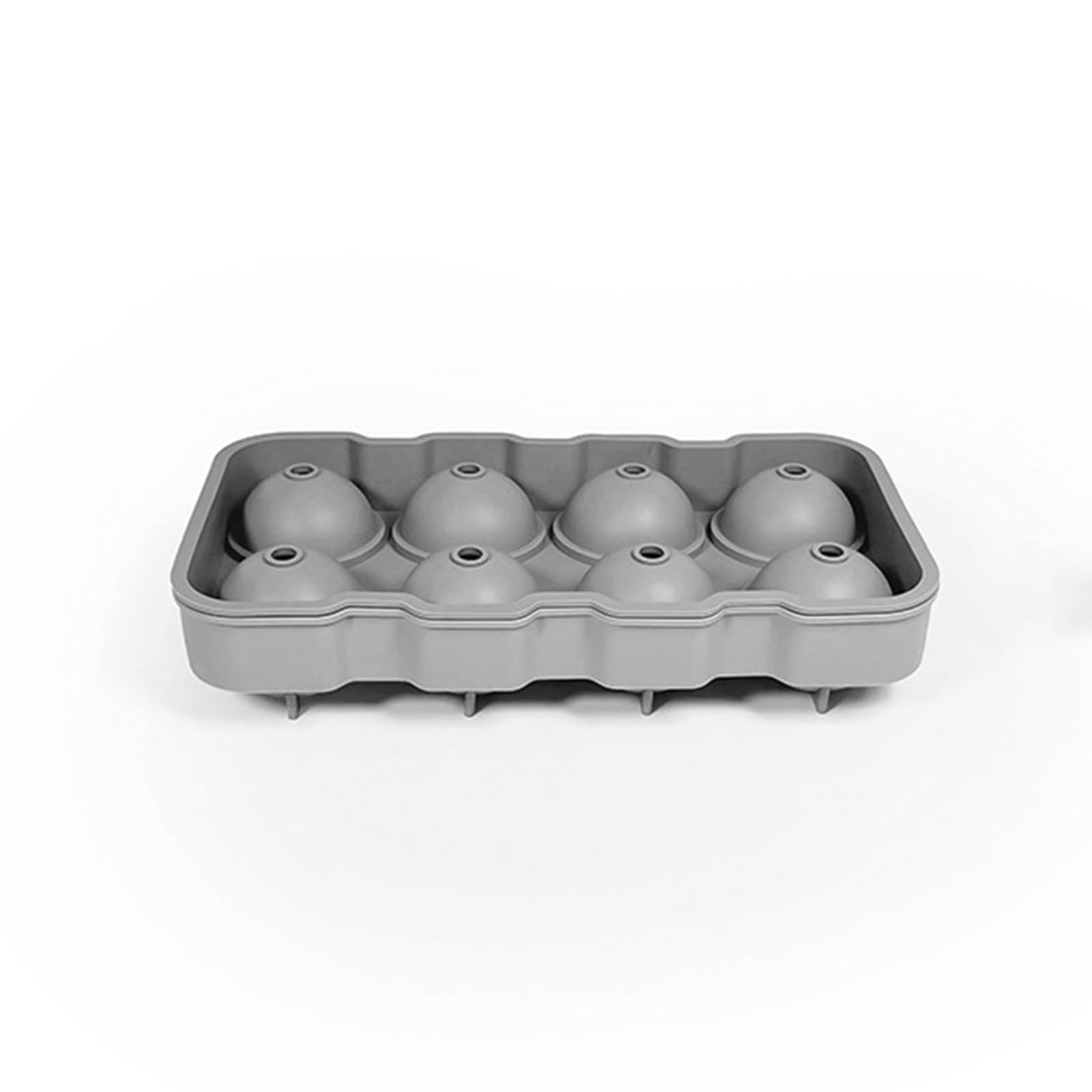 Photo 1 of 1 SET Grey Spherical Ice Mold, Large Circular Whiskey Ice Tray, 8-Grid Spherical Silicone Ice Tray for Freezing, Easy to Fill and Release, Whiskey Bourbon Cocktail