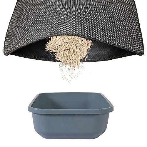 MUNTO Cat Litter Mat Large,XXL Cat Litter Mat,Plus Cat Litter Mat,Jumbo Size 28 x 47 inch Kitty Litter Mat,Extra Large Litter Box Mat,XXL Kitty Litter Mats,Plus Kitty Litter Mats