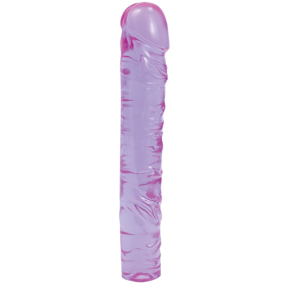 Doc Johnson Crystal Jellies, 10-Inch Classic Dong, Purple