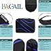 BAGAIL 6 Set Packing Cubes,Travel Luggage Packing Organizers with Laundry Bag(Black)