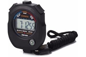 Electronic Stopwatch with Precision Timing 1/100 Sec Large Clear Screen for Sports Fitness Use