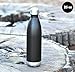 MIRA Stainless Steel Vacuum Insulated Water Bottle | Leak-Proof Double Walled Cola Shape Bottle | Keeps Drinks Cold for 24 Hours & Hot for 12 Hours (Black Shiny, 25 oz)