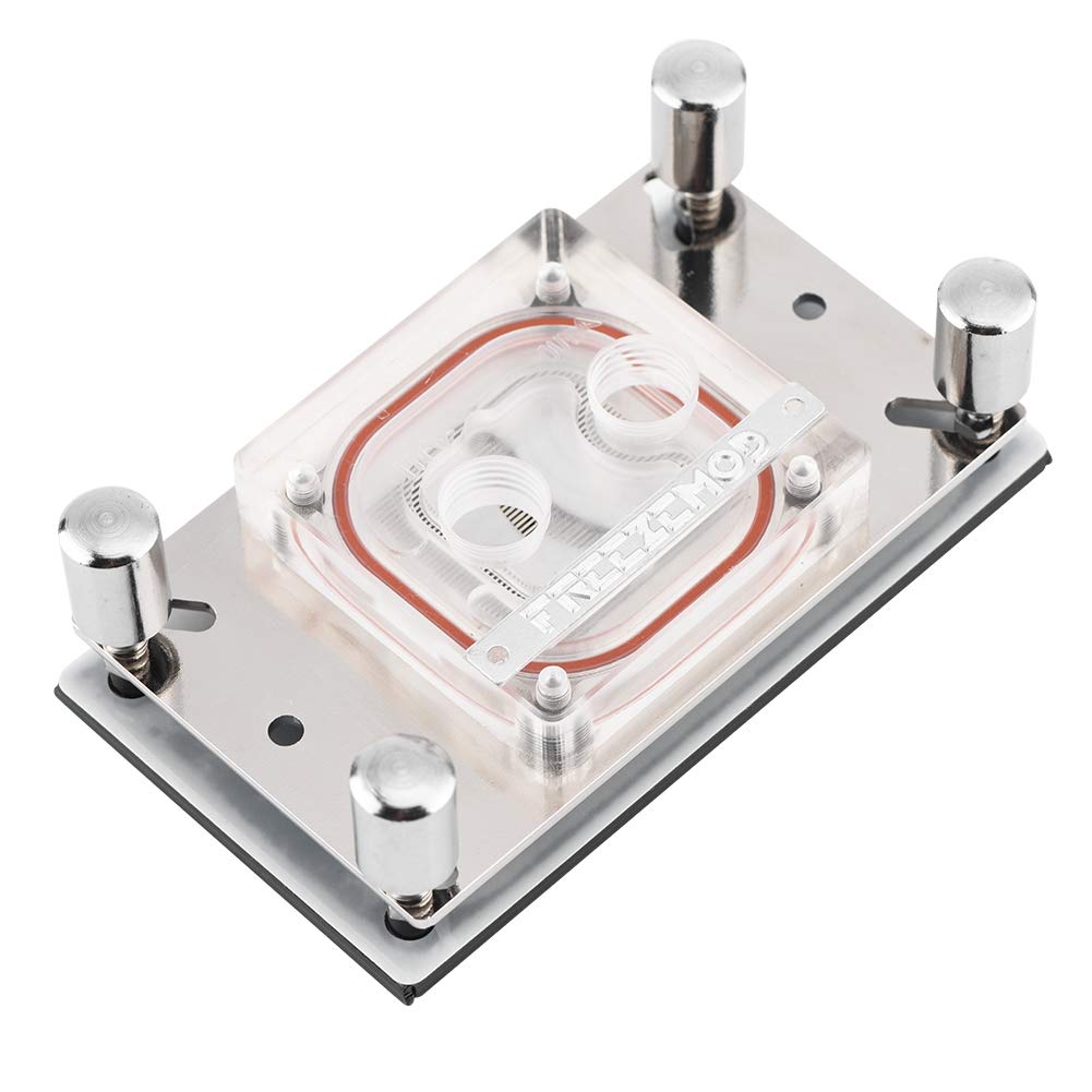 PM3D Computer CPU Water Cooling Block,Red Copper + PMMA 3 mm PC Waterblock Copper Base with Micro Channel,for AM2/AM2+/AM3/AM3+/AM4/FM2+ CPU,Processed with Anti-Oxidization Technology