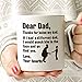 MAUAG Funny Fathers Day for Dad Coffee Mug, Dear Dad, Thanks for Being... Love, Your Favorite Best Gifts for Dad Father Cup, White 11 Oz