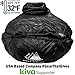 Hyke & Byke Shavano 32 F Hiking & Backpacking Sleeping Bag - 3 Season, 650FP Duck Down Sleeping Bag - Ultralight - Black - 78in - Regular