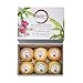 Vegan, Organic Bath Bombs Set :: 6 Bath Fizzies, 100% Natural with Moisturizing, Fragrant Essential Oils :: Jumbo 4.2 Oz. Size, Gift Boxed with Bonus Pumice Stone by Kalooi