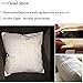 Elife Soft Square Snowflake Theme Home Decorative Canvas Cotton Embroidery Throw Pillow Covers 18x18 Case Cushion Cover Decorative Decor for Couch Bed Chair(1Pcs, White)