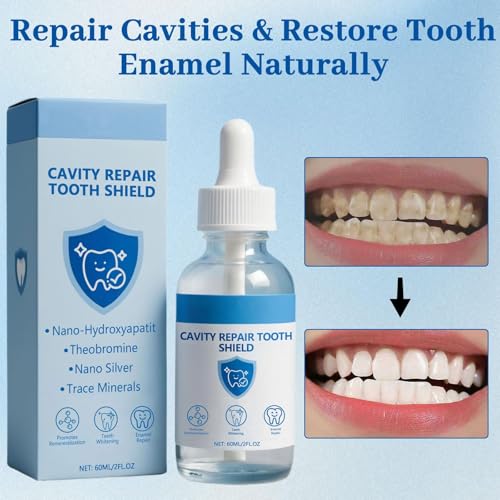 LBOYLOVE® Cavity Healing Tooth Armor Liquid – Nano Hydroxyapatite Remineralization, Cavity Repair & Teeth Whitening, Enamel Strengthening Drops – 60ml (2pcs)