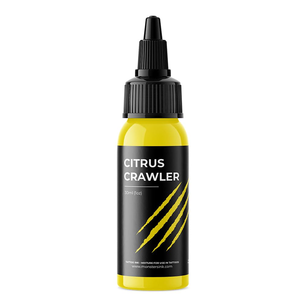 Yellow Tattoo Ink 30ml Monsters Ink Citrus Crawler Canary Yellow Tattoo Ink — image 1
