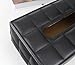 Love Nest PU Soft Sheep Leather High Class and Fashionable Tissue Box Rectangle/Tissue Box Cover Large Size (1, Sheep Leather Black)