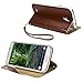 S4 Case, SAVFY Samsung Galaxy S4 Wallet case, Flip Folio [Kickstand Feature] PU Leather Wallet Case with ID&Credit Card Pockets for Samsung Galaxy S4 I9500, (Brown)