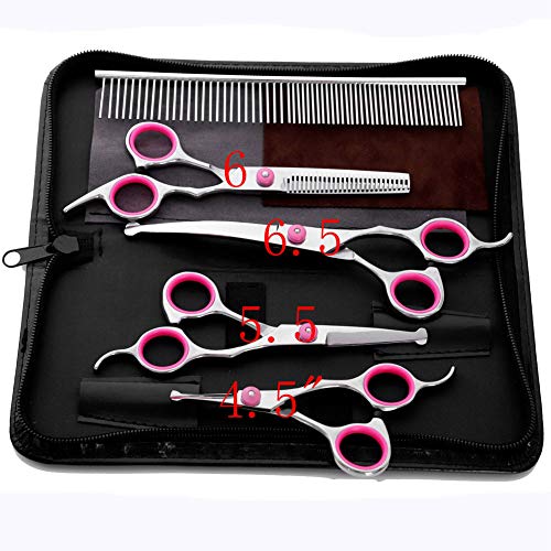 Moontay Professional Dog Grooming Scissors Set, Round Tip Cutting