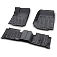 Mopar All-Weather Black Rubber Floor Mats with Jeep Logo for Jeep Grand Cherokee (two-row, WL version), Non-PHEV, Left-Hand Drive 82216590AA
