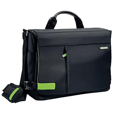 Leitz, Leichte Business Messenger-Tasche für 15.6 Zoll Laptop, Smart Traveller, Polyester/Metall/Leder, Complete, Schwarz, 60