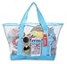 WODISON Oversized Summer Beach Mesh Tote Bag Portable Toy Organizer Quick-Dry Blue